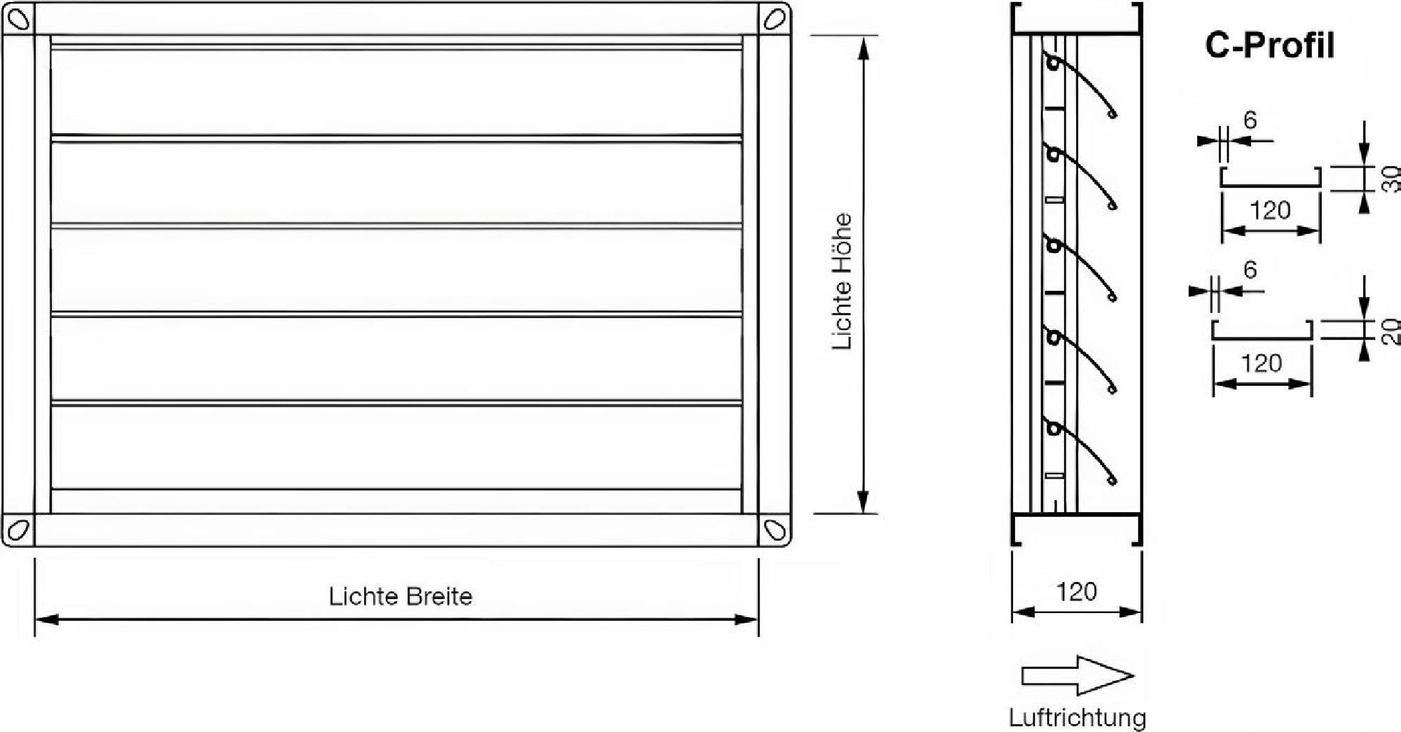 Buschek Jalousieklappen Selbstverschlussklappe SVK
